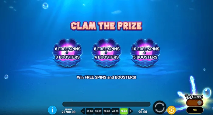 Manta Mayhem – výběr mušle v Clam The Prize